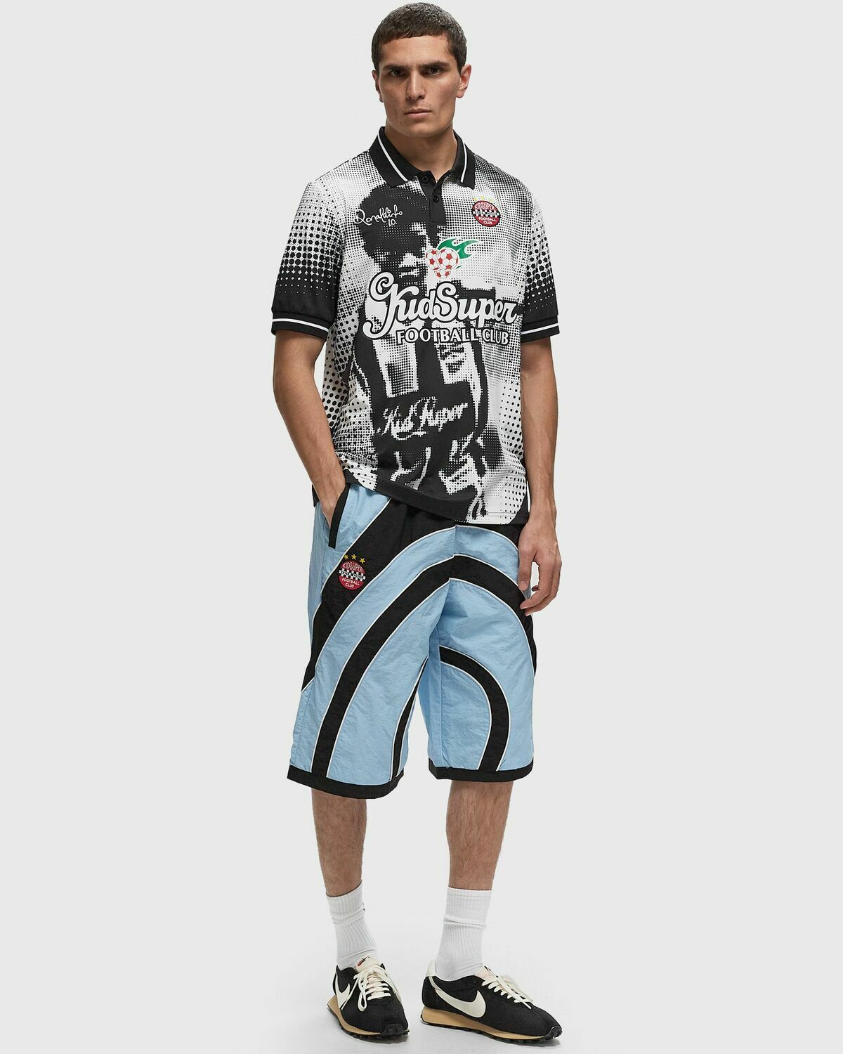 Kid Super Studios X Ronaldinho Capri Black/Blue Casual Shorts