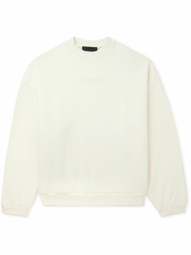 Photo: FEAR OF GOD ESSENTIALS - Logo-Appliquéd Cotton-Blend Jersey Sweatshirt - White