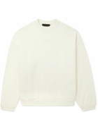 FEAR OF GOD ESSENTIALS - Logo-Appliquéd Cotton-Blend Jersey Sweatshirt - White