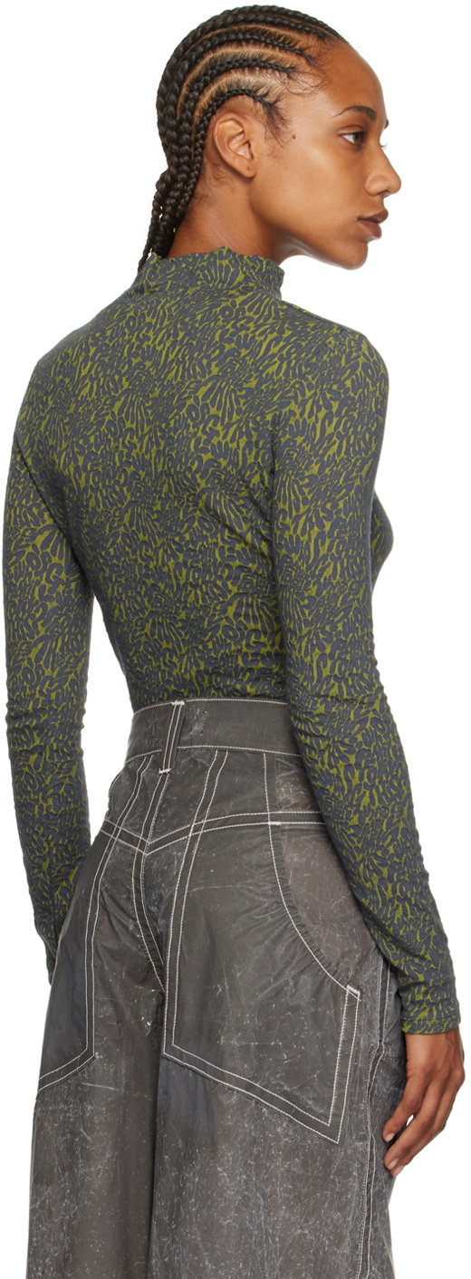 Eckhaus Latta Green Shrunk Turtleneck