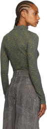 Eckhaus Latta Green Shrunk Turtleneck