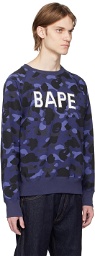 BAPE Navy Camo Crystal Sweatshirt