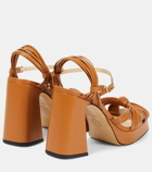 Souliers Martinez Springs leather platform sandals