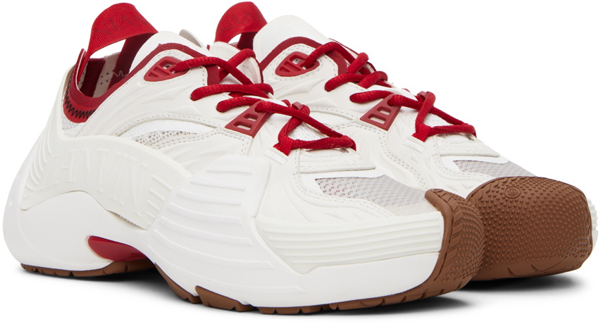 Lanvin SSENSE Exclusive Red & White Flash-X Sneakers Lanvin