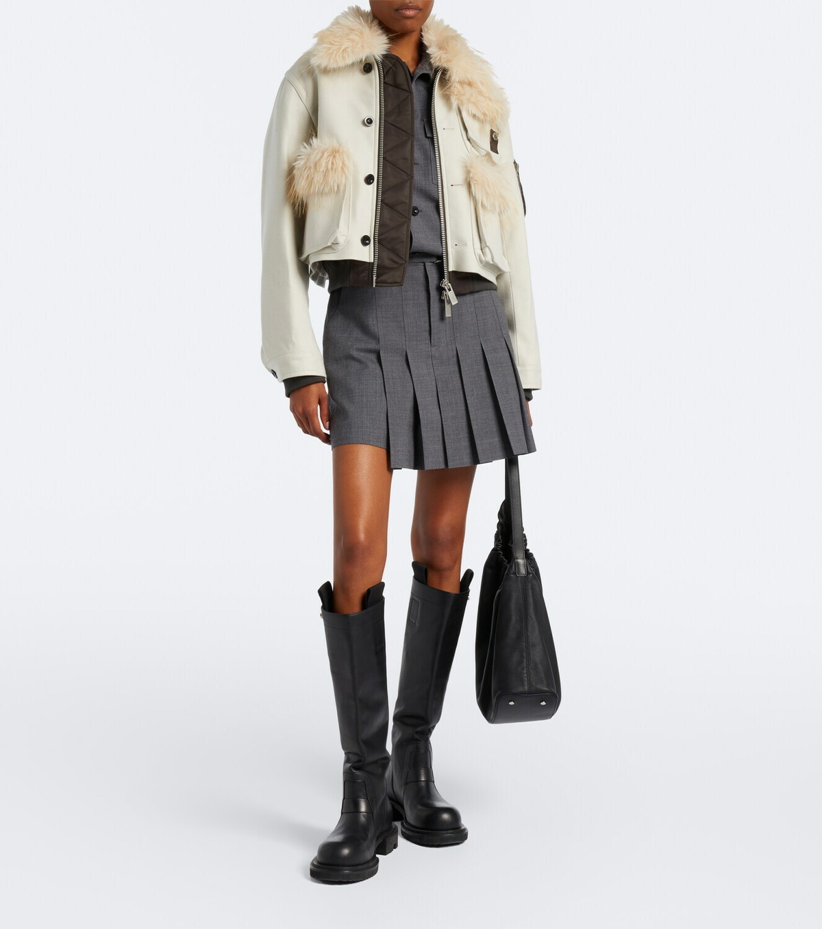 Sacai Wool blouson jacket