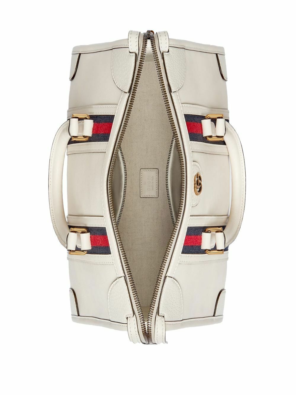 GUCCI - Web Motif Leather Top Handle Bag