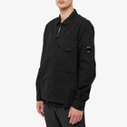 C.P. Company Men's Arm Lens Zip Shirt in Black