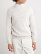 Brunello Cucinelli - Ribbed Cashmere Rollneck Sweater - Neutrals