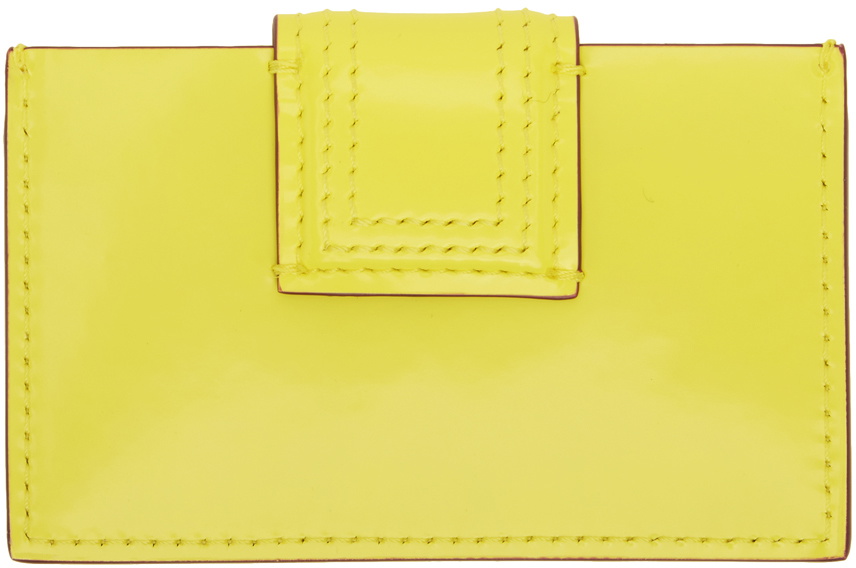 JACQUEMUS Yellow La Casa 'Le porte-carte Bambino' Card Holder