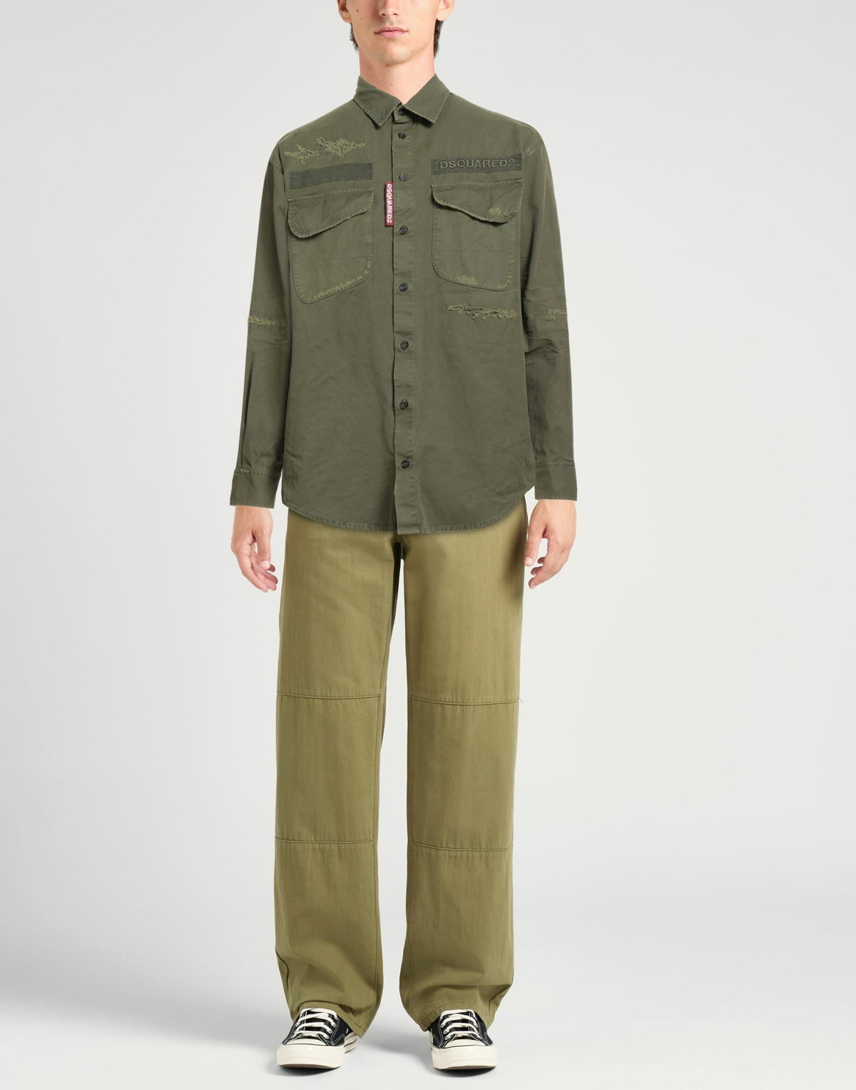Dsquared2 Mens Shirt Military in Green