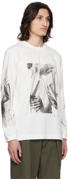 Paul Smith Off-White Printed Long Sleeve T-Shirt