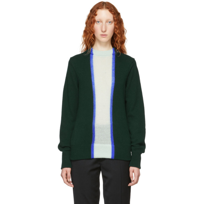 Namacheko Green Wool Striped Crewneck Sweater Namacheko