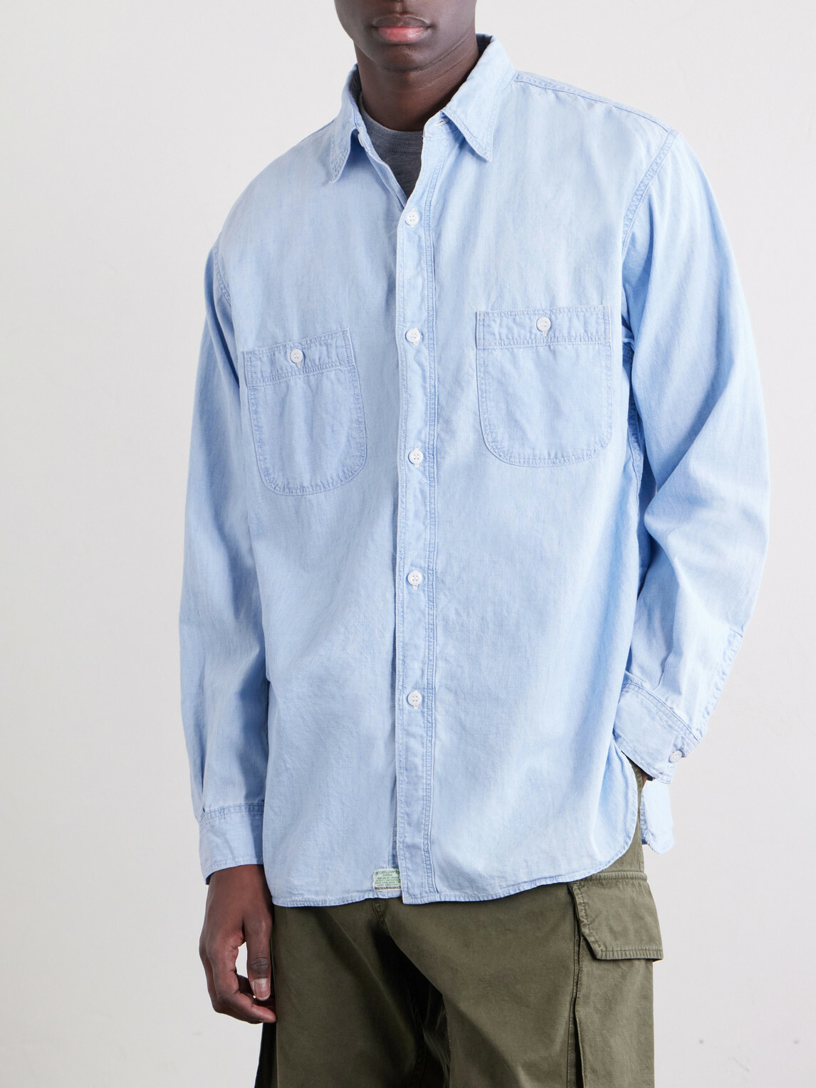 OrSlow - Cotton-Chambray Shirt - Blue