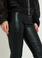 Rick Owens Lilies Carmen Flared-leg Leather-blend Trousers Black