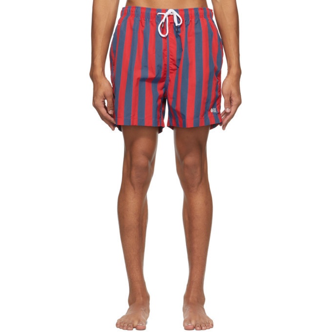 Photo: Solid and Striped Red and Blue The Classic Stripe Swim Shorts