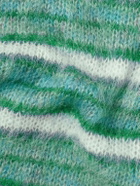 Marni - Striped Mohair-Blend Sweater - Green
