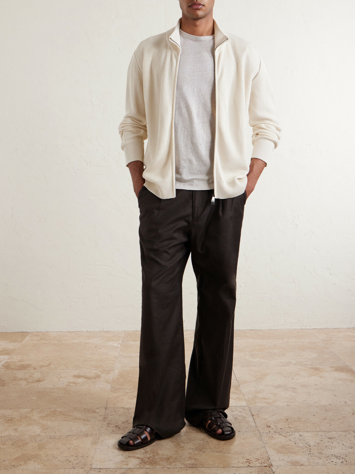Hartford - Linen-Jersey T-Shirt - Gray