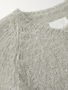 Maison Margiela - Distressed Mohair-Blend Sweater - Gray