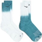 Nike Men's Everyday Plus Cushioned Crew Sock - 2 Pack in Multi