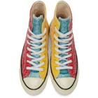 JW Anderson Red and Yellow Converse Edition Glitter Chuck 70 High Sneakers