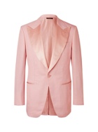 TOM FORD - Atticus Satin-Trimmed Twill Tuxedo Jackt - Pink