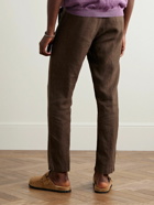 NN07 - Karl 1196 Tapered Linen Chinos - Brown
