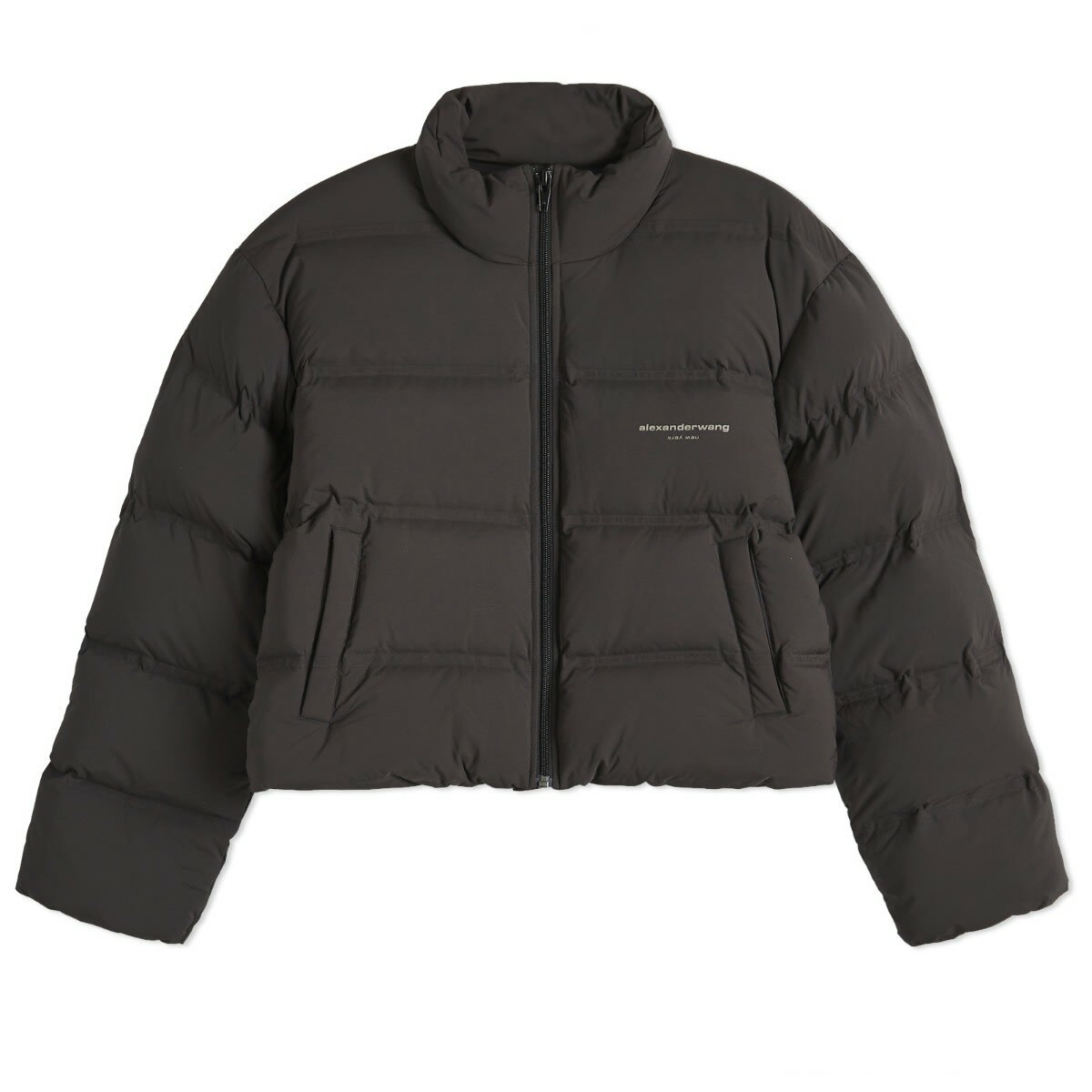 関税送料込Alexander Wang Puffer Jacket Alexander Wang Blue & Black Cropped Puffer Jacket Alexander Wang
