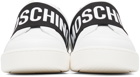 Moschino White & Black Logo Strap Sneakers