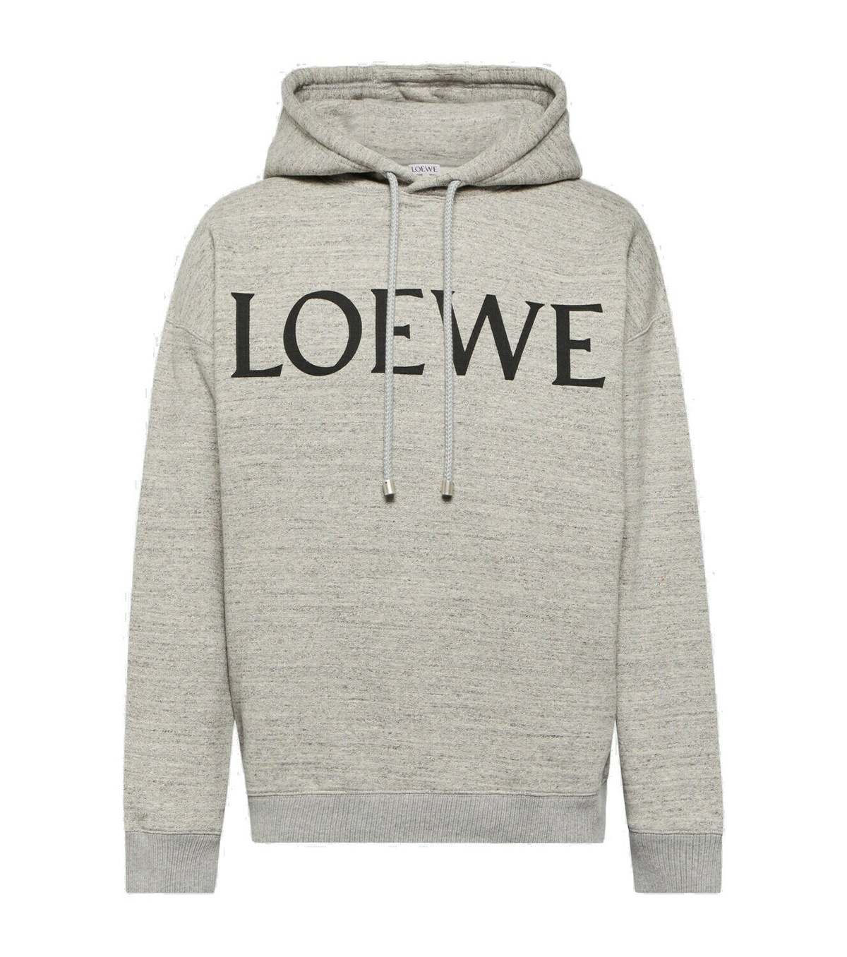 Loewe - Stripe-Trimmed Logo-Print Loopback Cotton-Jersey Hoodie