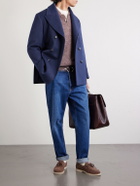 Brunello Cucinelli - Double-Breasted Wool and Silk-Blend Coat - Blue