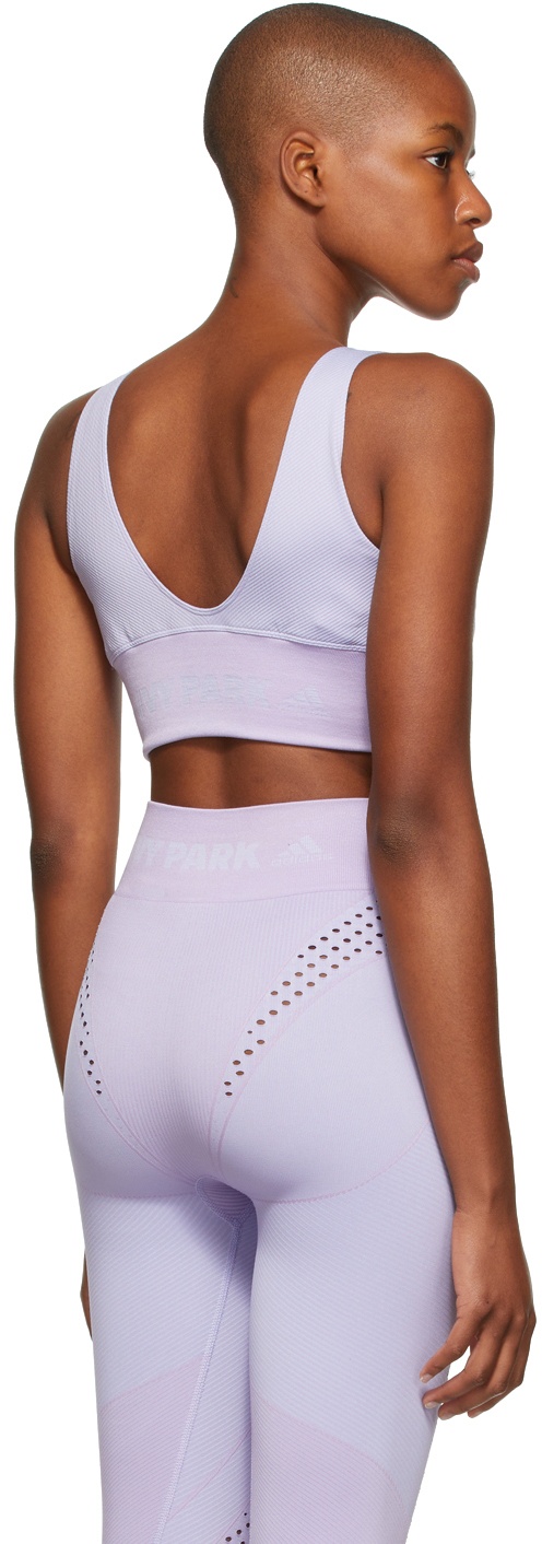 adidas x IVY PARK Pink Monogram Medium Support Cut-Out Sports Bra adidas x  IVY PARK