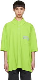 Acne Studios Green Embroidered Polo