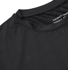 DISTRICT VISION - Slim-Fit Logo-Print Stretch-Mesh Running T-Shirt - Black