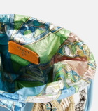 Pucci Raffia leather-trimmed bucket bag