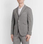Boglioli - Navy K-Jacket Slim-Fit Unstructured Stretch-Cotton Twill Suit Jacket - Gray