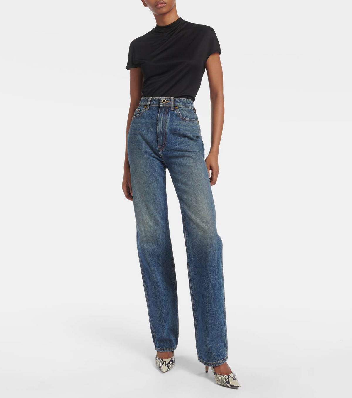 Khaite Danielle high-rise straight jeans