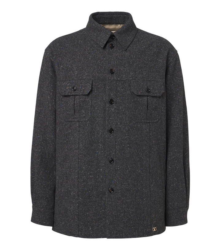 Photo: Valentino VLogo wool and silk-blend overshirt
