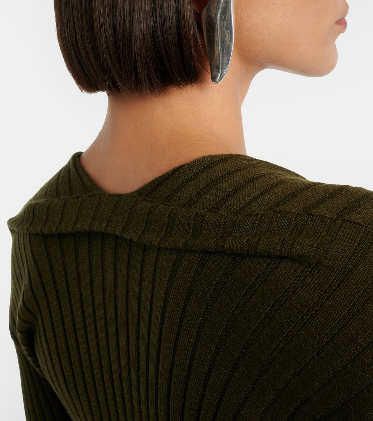 Bottega Veneta Ribbed-knit cashmere and silk top
