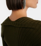 Bottega Veneta Ribbed-knit cashmere and silk top