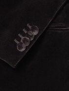 Mr P. - Double-Breasted Cotton-Velvet Tuxedo Jacket - Brown