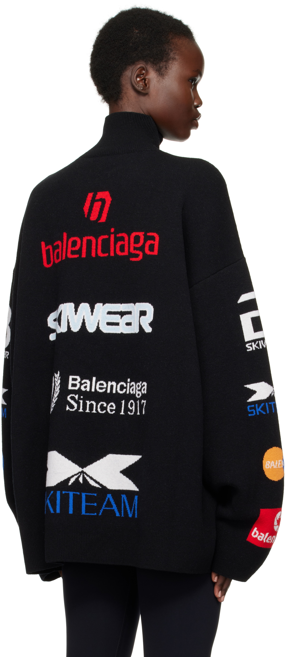 Balenciaga Black Ski Long Sleeve Turtleneck