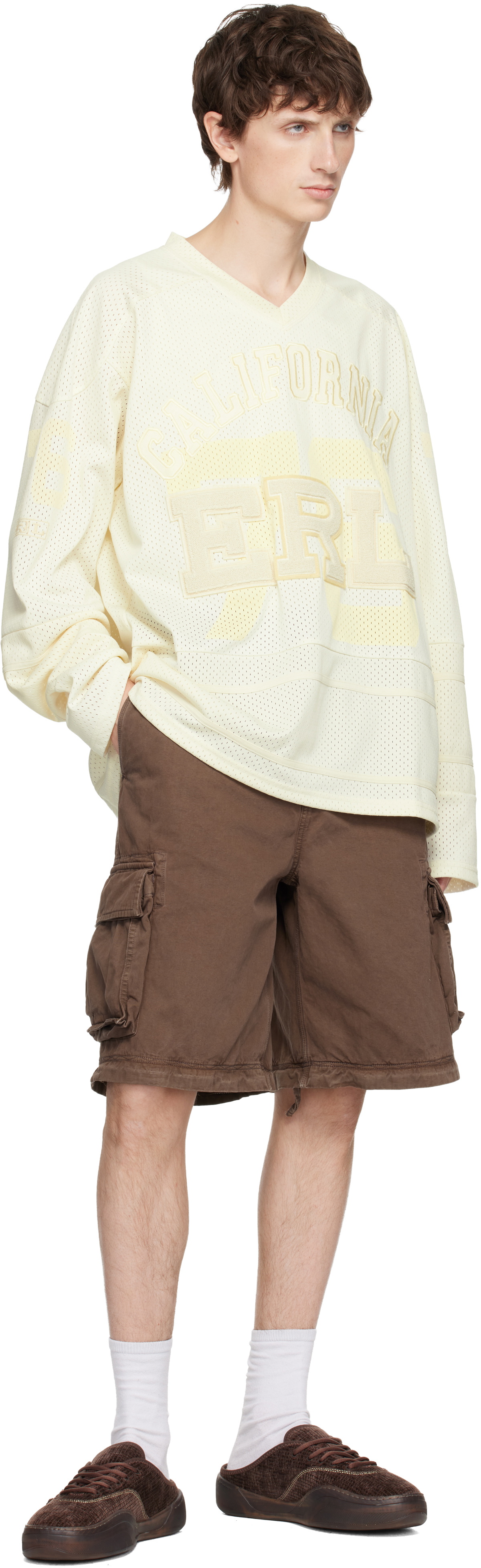 ERL Brown Corduroy Camino Sneakers