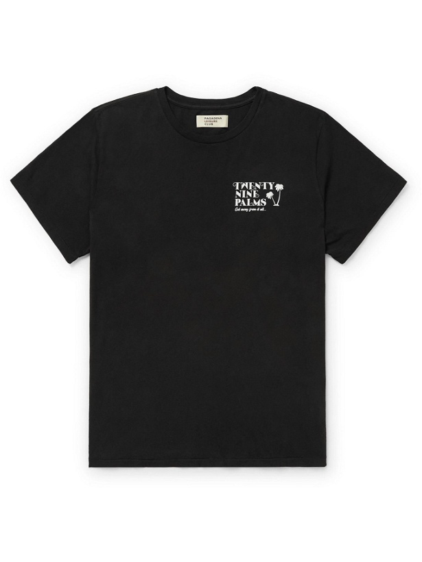 Photo: Pasadena Leisure Club - Printed Cotton-Jersey T-Shirt - Black