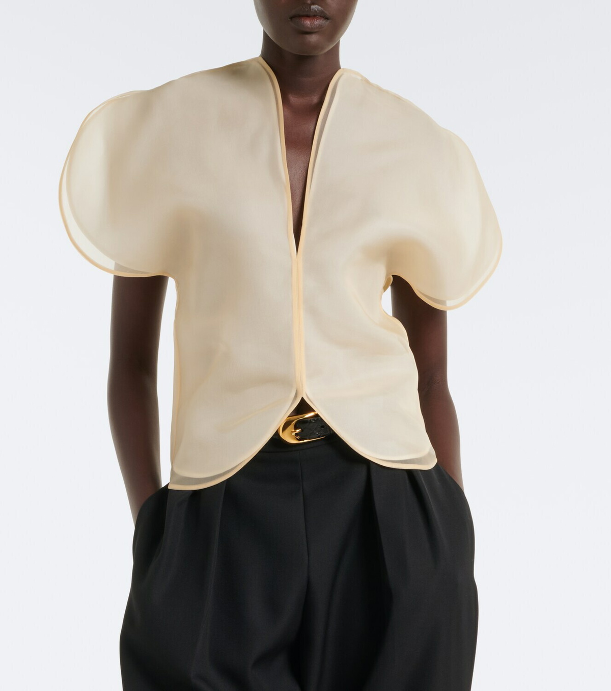 Khaite Briar silk organza top