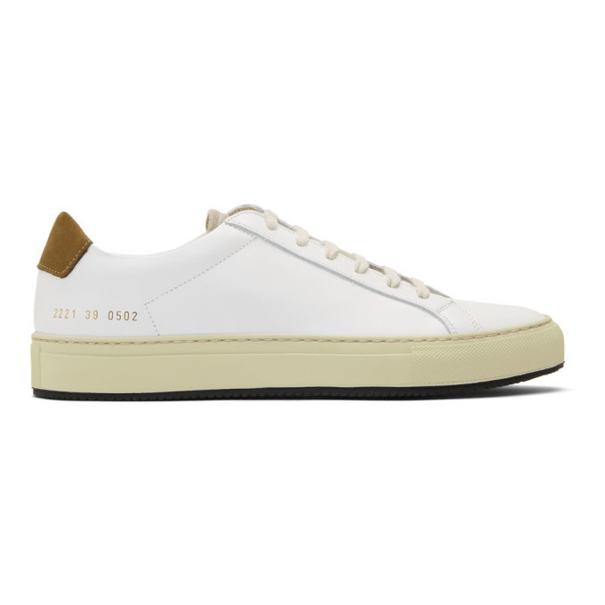 Photo: Common Projects White Special Edition Retro Low Sneakers