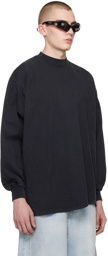 Balenciaga Black Printed Long Sleeve T-Shirt