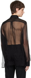 Valentino Black Sheer Shirt