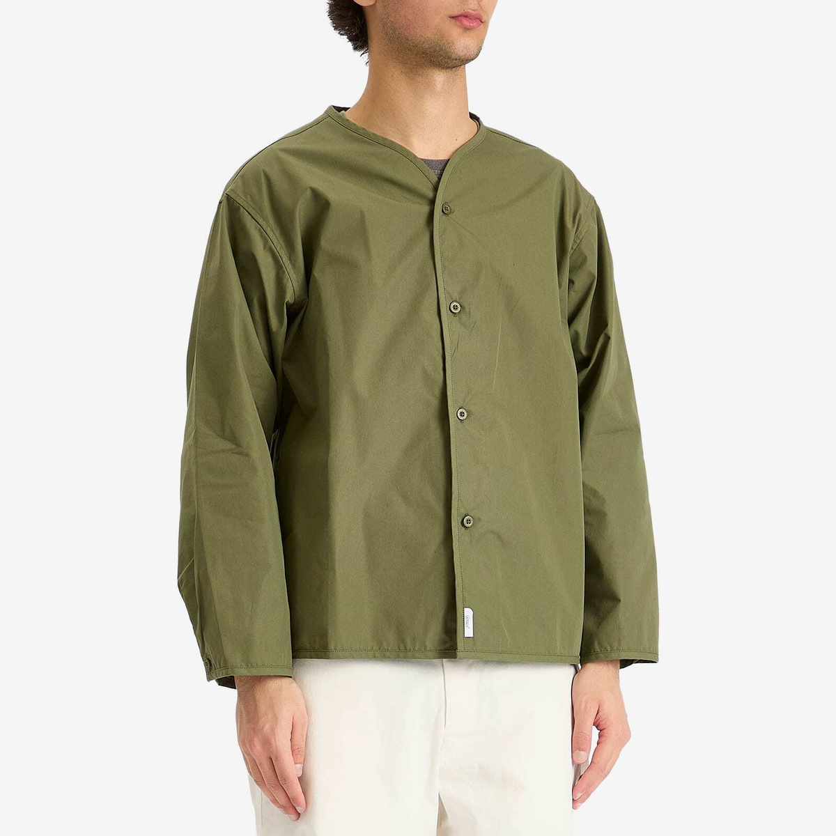 WTAPS Men's Long Sleeve Baseball Shirt in Olive Drab WTAPS