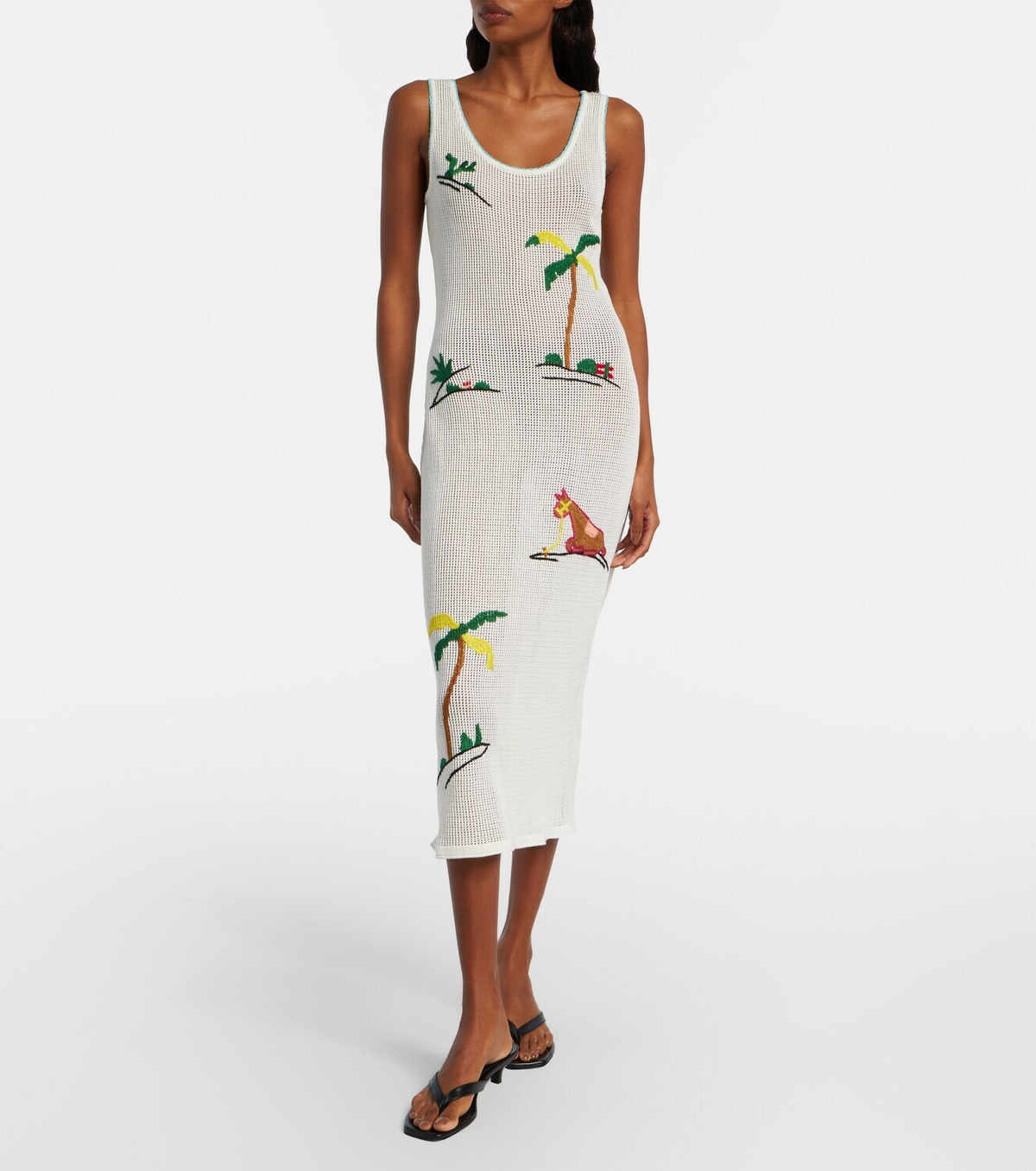 Staud Store Staud Luma embroidered cotton beach cover-up Staud