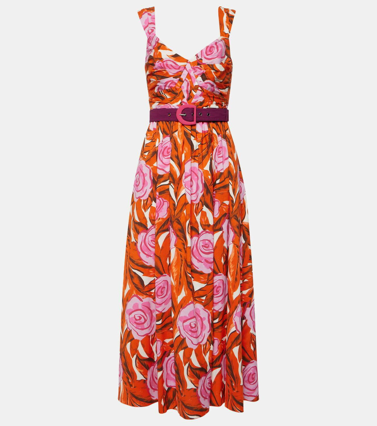 DVF ワンピース Artie cotton-blend midi dress914668 Diane von Furstenberg Artie cotton-blend midi dress Diane